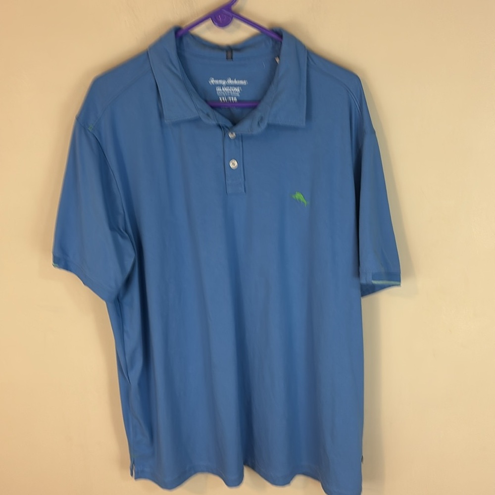 Tommy Bahama Blue Islandzone Polo Shirt Size XXL 37.5 Technology